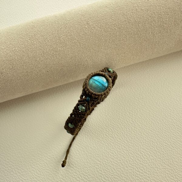 Macrame Labradorite Bracelet - Image 3