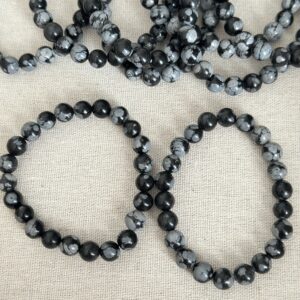 Snowflake Obsidian Bracelet