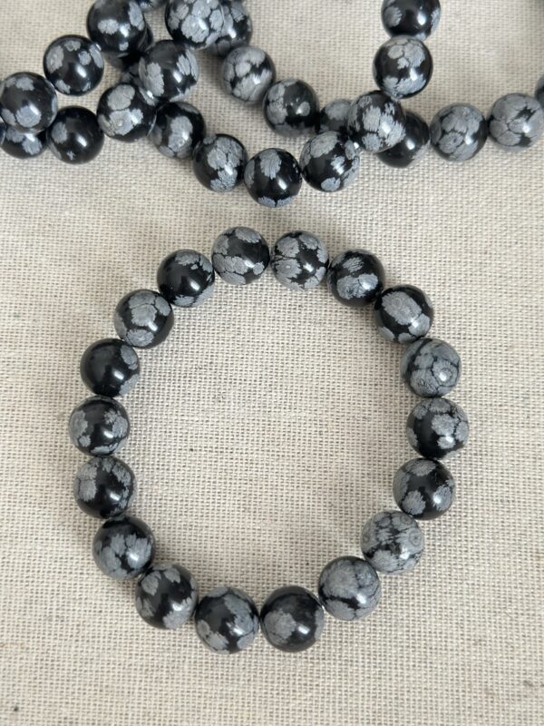 Snowflake Obsidian Bracelet - Image 2