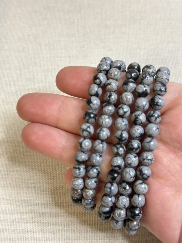 Snowflake Obsidian Bracelet - Image 6