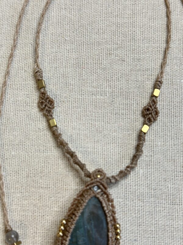 Labradorite Necklace– Dual-Toned Glow – Boho Style - Image 7