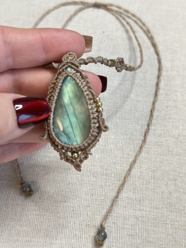 Labradorite Necklace– Dual-Toned Glow – Boho Style - Image 5