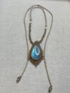 Labradorite Necklace– Dual-Toned Glow – Boho Style