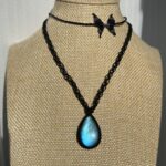 Labradorite Necklace & Butterfly Choker Set