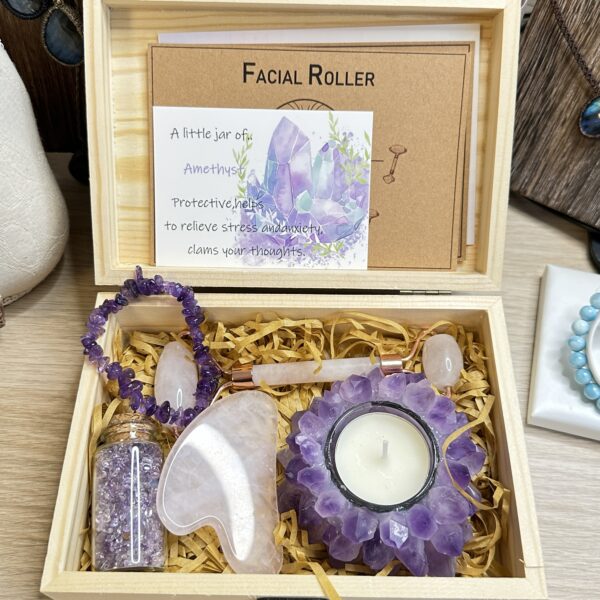 Amethyst & Rose Quartz Beauty Set