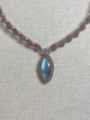 Macramé Labradorite Necklace - Image 3