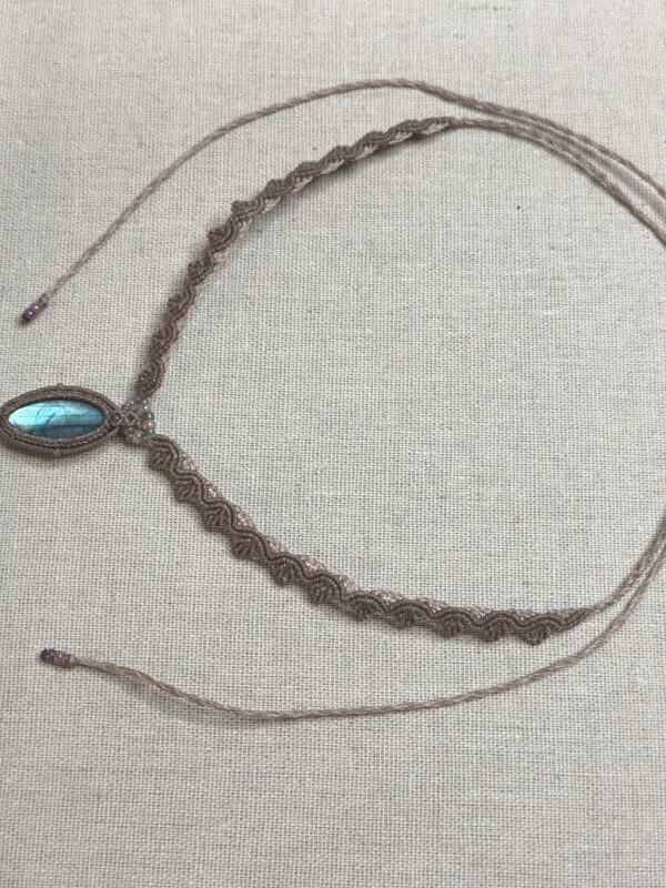 Macramé Labradorite Necklace - Image 2