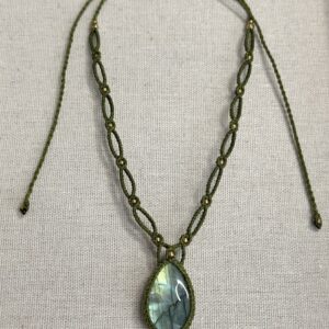 Green flash Labradorite Necklace