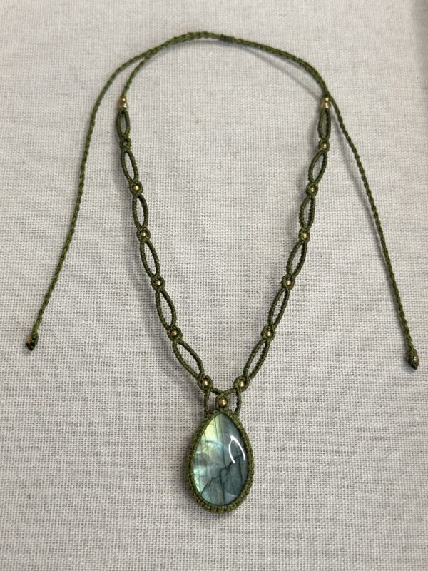 Green flash Labradorite Necklace