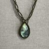 Green flash Labradorite Necklace - Image 4