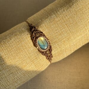 Blue-gold flash labradorite bracelet