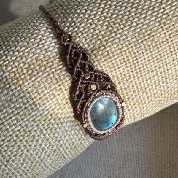 Blue-gold flash labradorite bracelet - Image 2