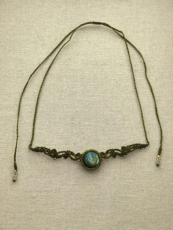 Labradorite choker  Blue-Green Flash - Image 4