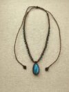 Blue Labradorite Sirena Necklace with Glass Beads