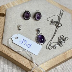 Amethyst earring+necklace for Claire