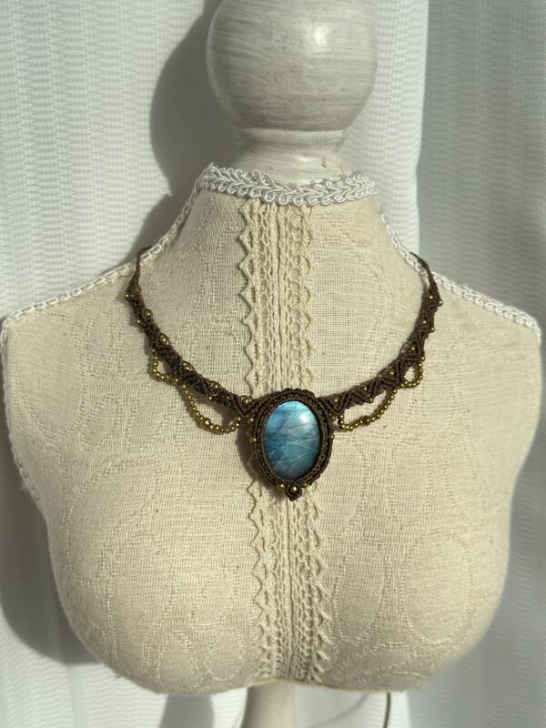 Macrame Labradorite Choker - Image 2