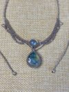 Blue & Golden Glow Teardrop Labradorite Choker - Image 3