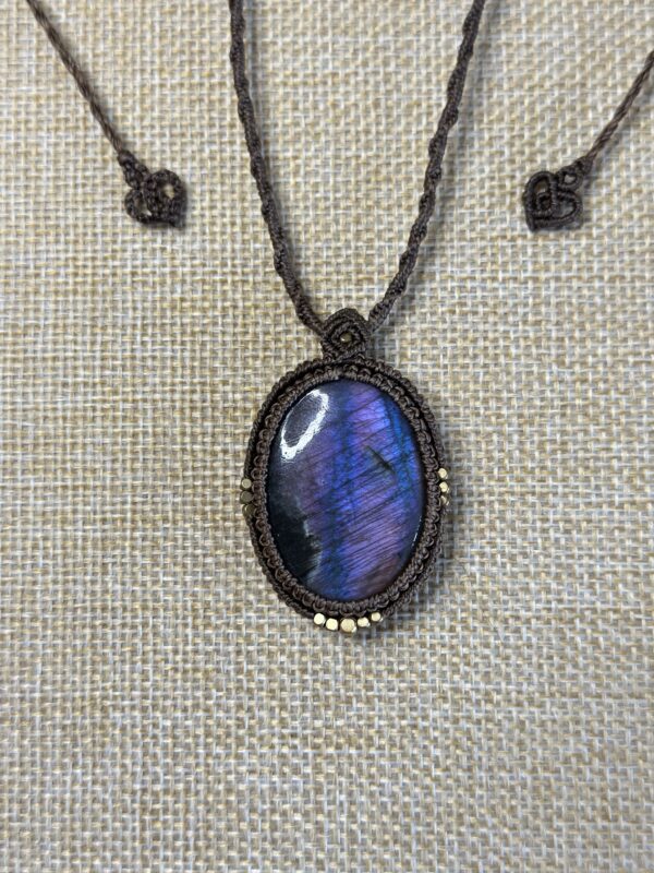 Blue and Purple Glow Labradorite Pendant