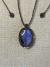 Blue and Purple Glow Labradorite Pendant