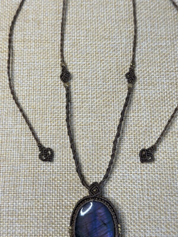 Blue and Purple Glow Labradorite Pendant - Image 5