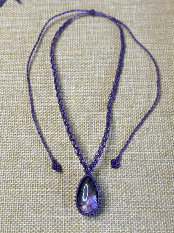 Purple Labradorite Necklace and Choker set - Image 7