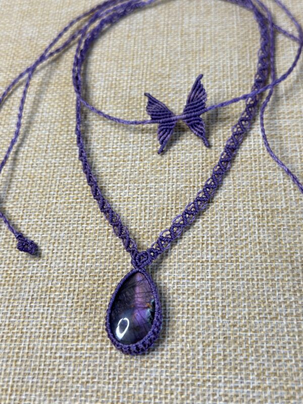 Purple Labradorite Necklace and Choker set - Image 6
