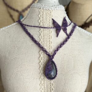 Purple Labradorite Necklace and Choker set