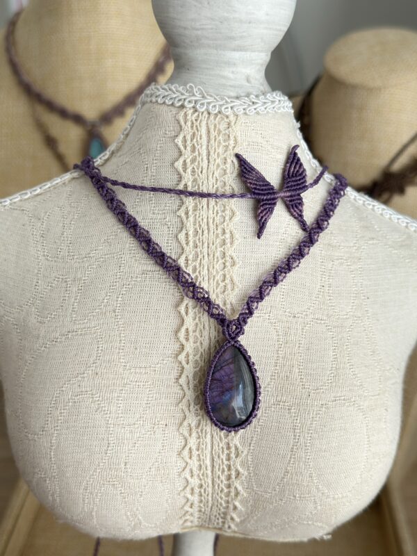 Purple Labradorite Necklace and Choker set