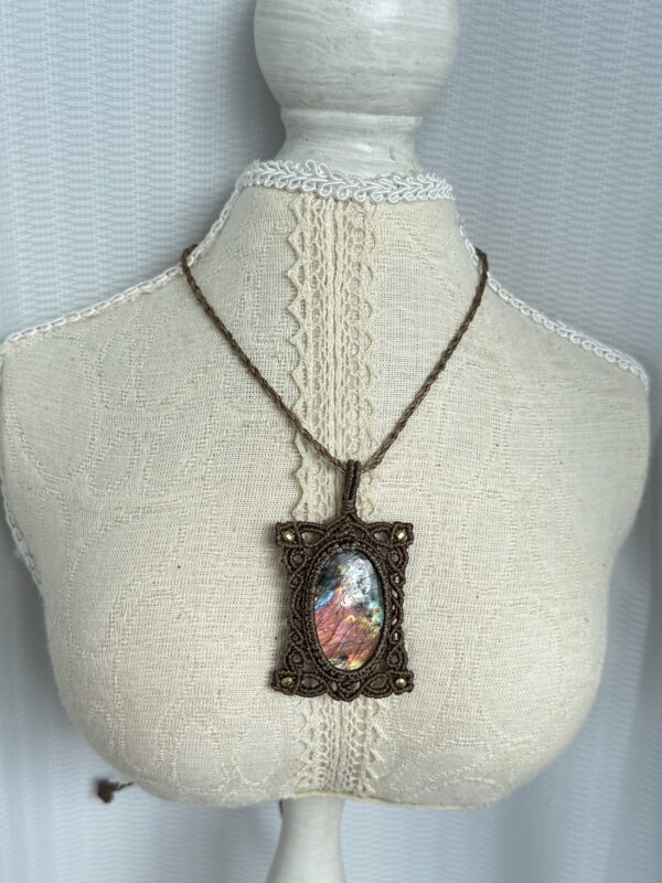 Aurora Glow Shimmering Labradorite Pendant - Image 3