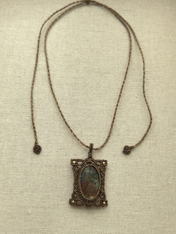 Aurora Glow Shimmering Labradorite Pendant - Image 2