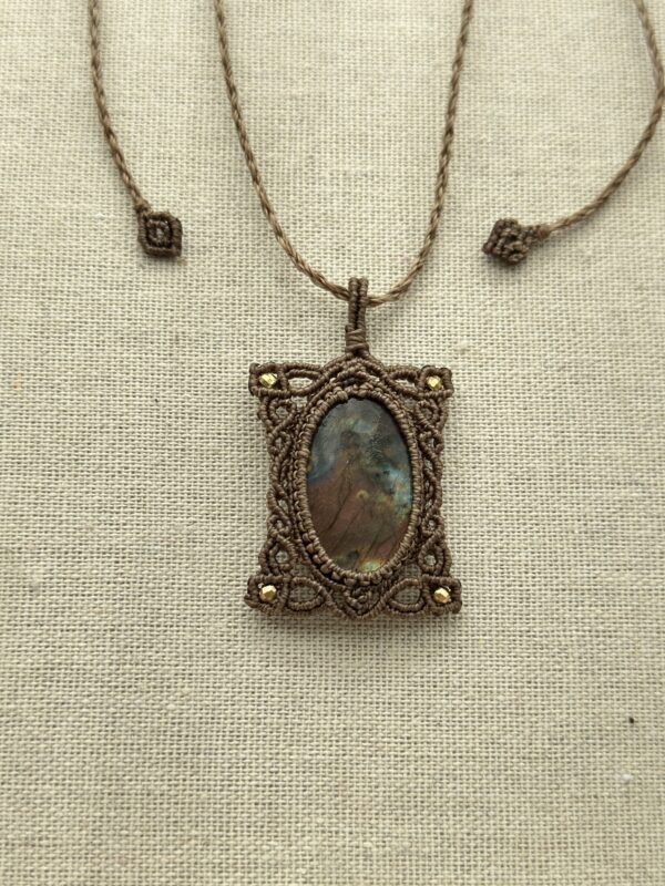 Aurora Glow Shimmering Labradorite Pendant - Image 4