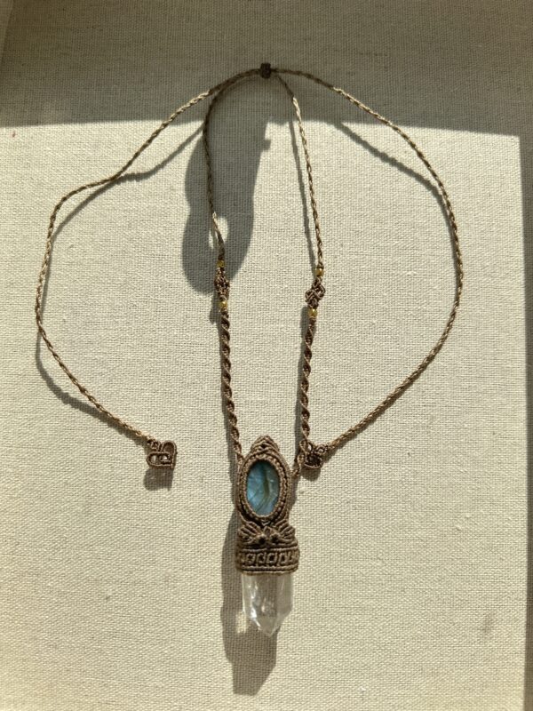 Labradorite & Rainbow Clear Quartz Totem of the Earth Guardian - Image 8