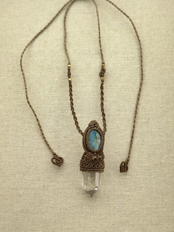 Labradorite & Rainbow Clear Quartz Totem of the Earth Guardian - Image 7