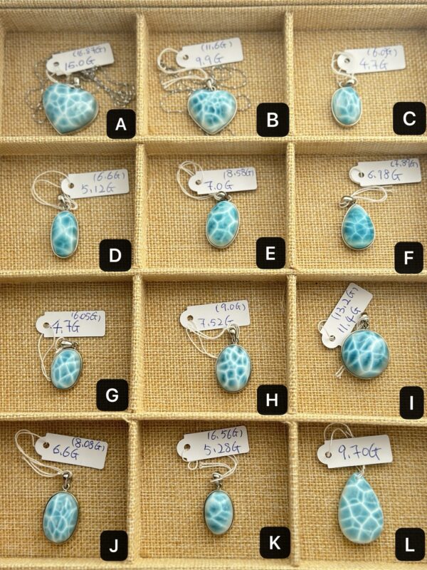 High Quality Larimar Pendant Necklace