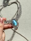 Zafira Labradorite Macrame Necklace - Image 3