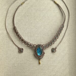 Zafira Labradorite Macrame Necklace