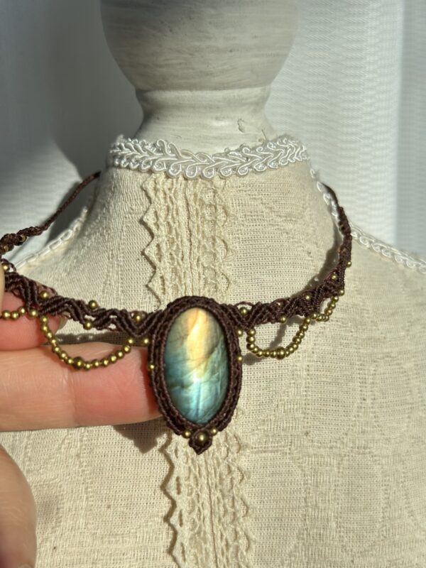 Rainbow Labradorite Seraya Choker Necklace - Image 3