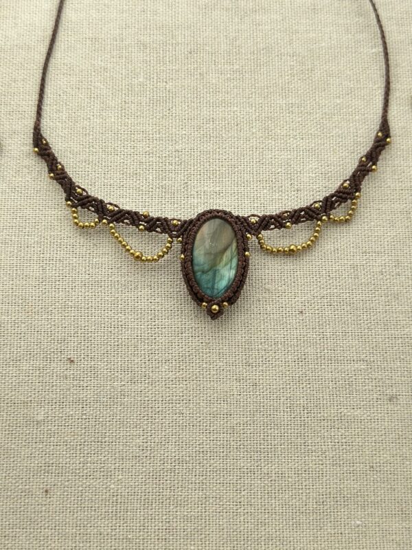 Rainbow Labradorite Seraya Choker Necklace - Image 4