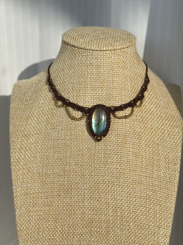 Rainbow Labradorite Seraya Choker Necklace - Image 2