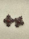 Garnet Macrame Earrings - Image 2
