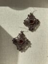 Garnet Macrame Earrings - Image 3
