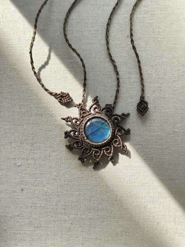 Blue Labradorite Sunburst Necklace - Image 2