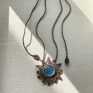 Blue Labradorite Sunburst Necklace