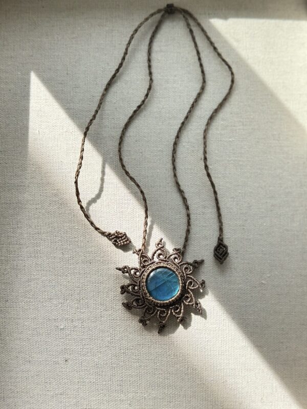 Blue Labradorite Sunburst Necklace