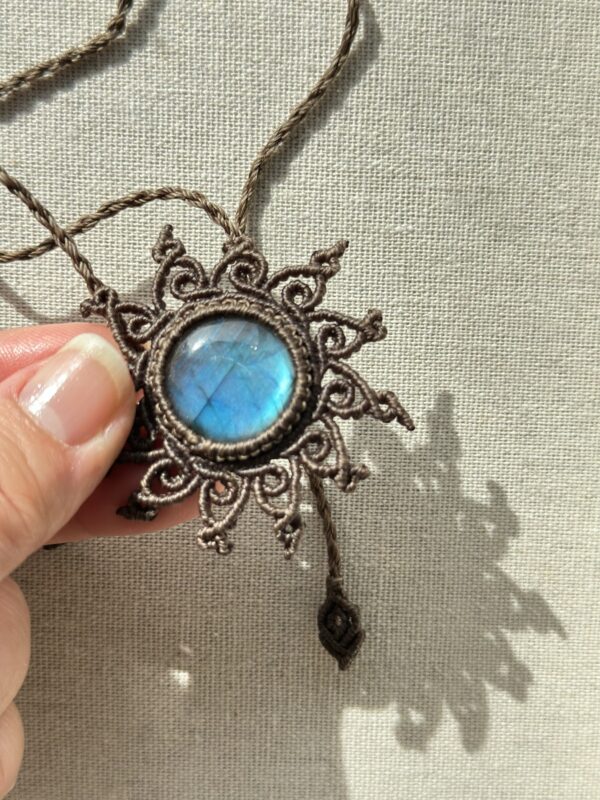 Blue Labradorite Sunburst Necklace - Image 3