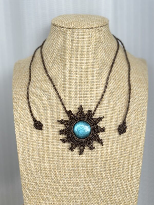 Blue Labradorite Sunburst Necklace - Image 4