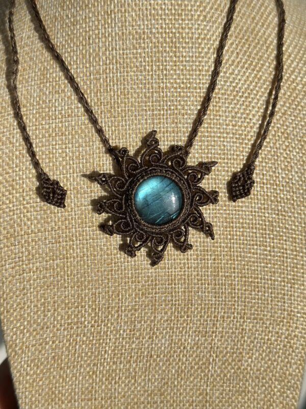 Blue Labradorite Sunburst Necklace - Image 6