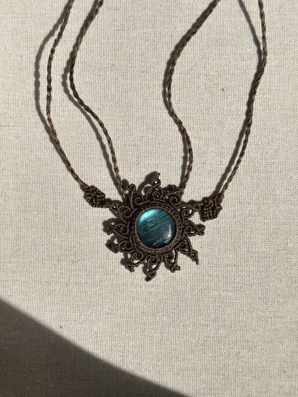 Blue Labradorite Sunburst Necklace - Image 5