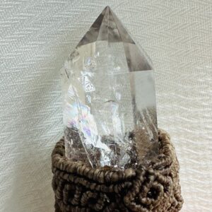 Labradorite & Rainbow Clear Quartz Totem of the Earth Guardian