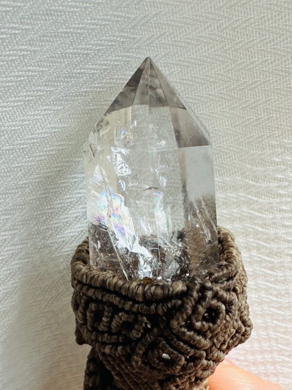 Labradorite & Rainbow Clear Quartz Totem of the Earth Guardian